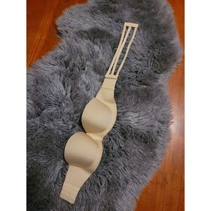 Beige Strapless Pushup Bra